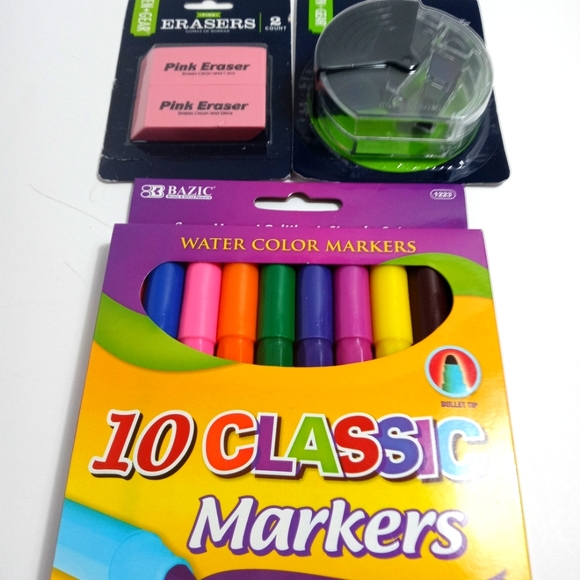 🏖 3 Pc School Supply Set NIB - Picture 1 of 6